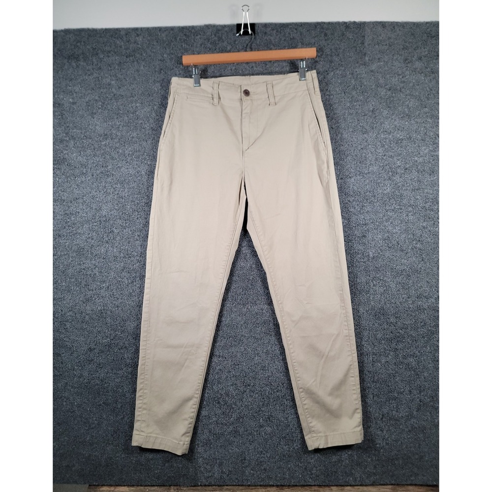 American Eagle Chino Pants Mens 29x30 (Fits 29x28) Athletic Fit Stretch Beige